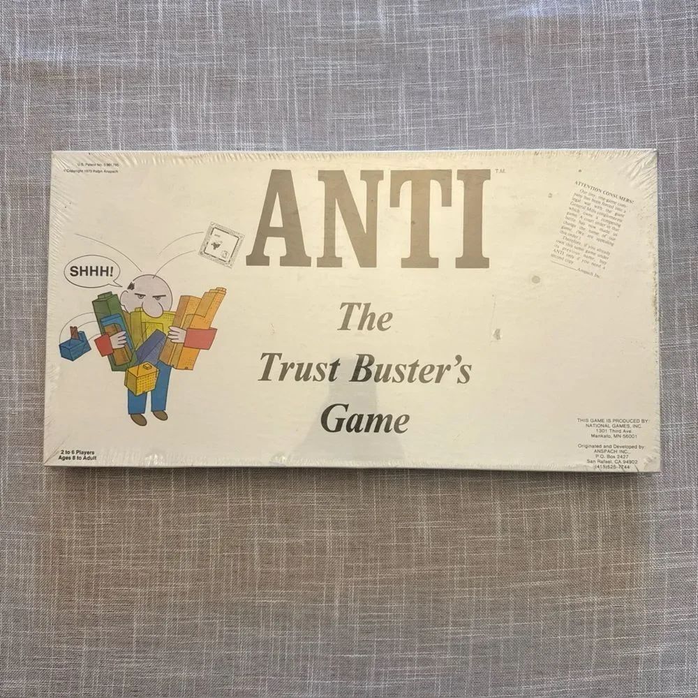 1973 Anti-Monopoly Board Game Ralph Anspach "Bust the Trust" New Sealed Vintage